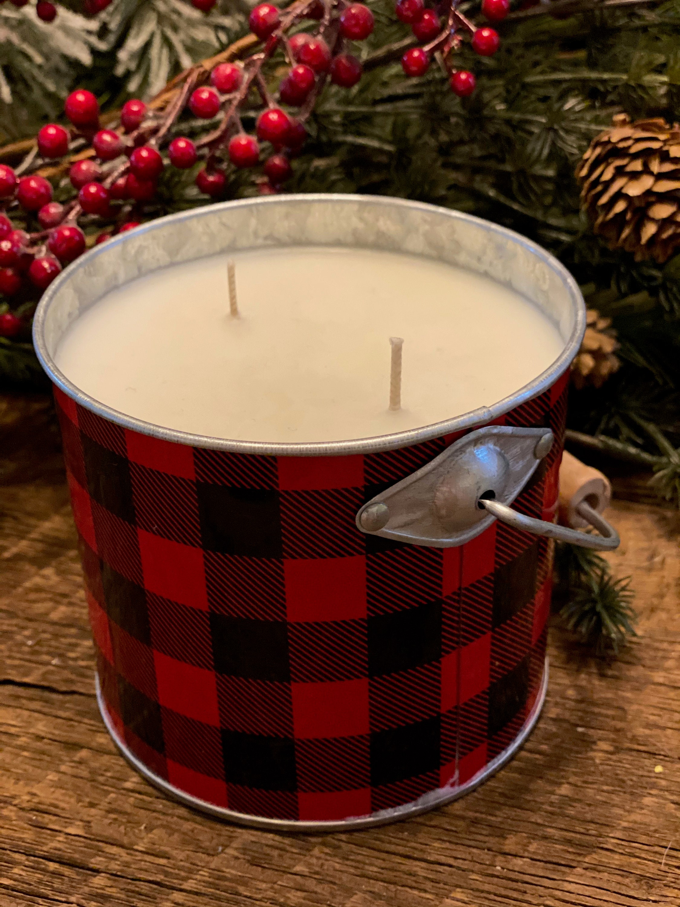 Buffalo Check Soy Candle Etsy