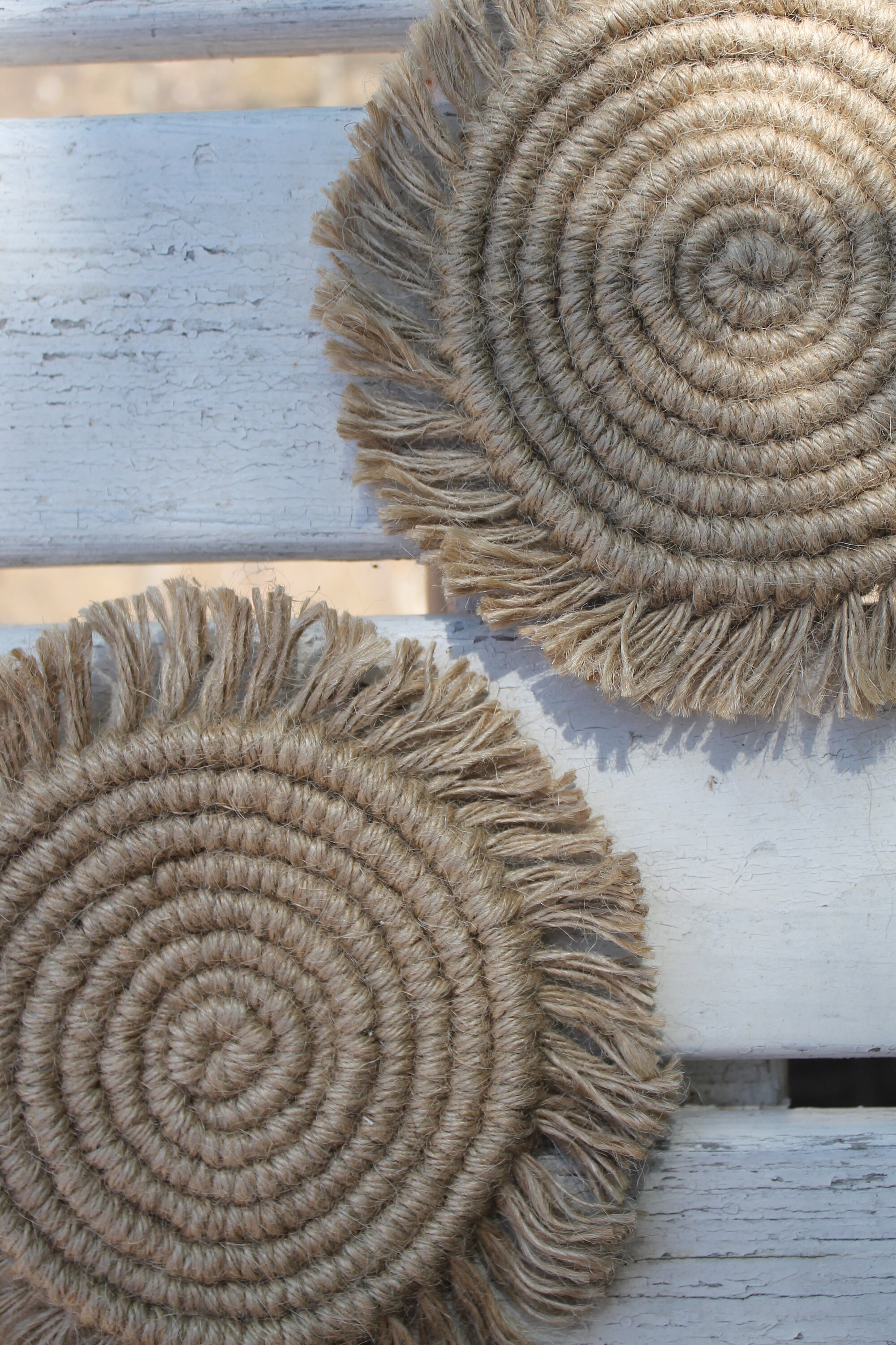 Lot de 2 Sous-Verre 100% Jute