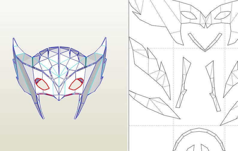 Hawk girl helmet pepakura