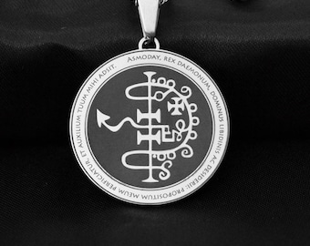 Stainless Steel Demon King Asmoday Seal Pendant