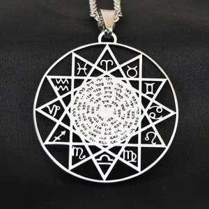 Talisman of the 72 Names of God with zodiac