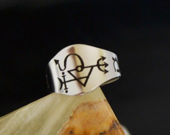 SAMAEL ring in stainless steel