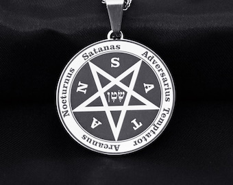 Inverted Star Pendant - Sigil of Satan in Stainless Steel