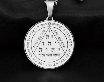 Tetragrammaton Pentacle of Protection Necklace in Stainless Steel