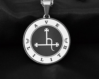 Ave Lilith Seal Pendant in Stainless Steel