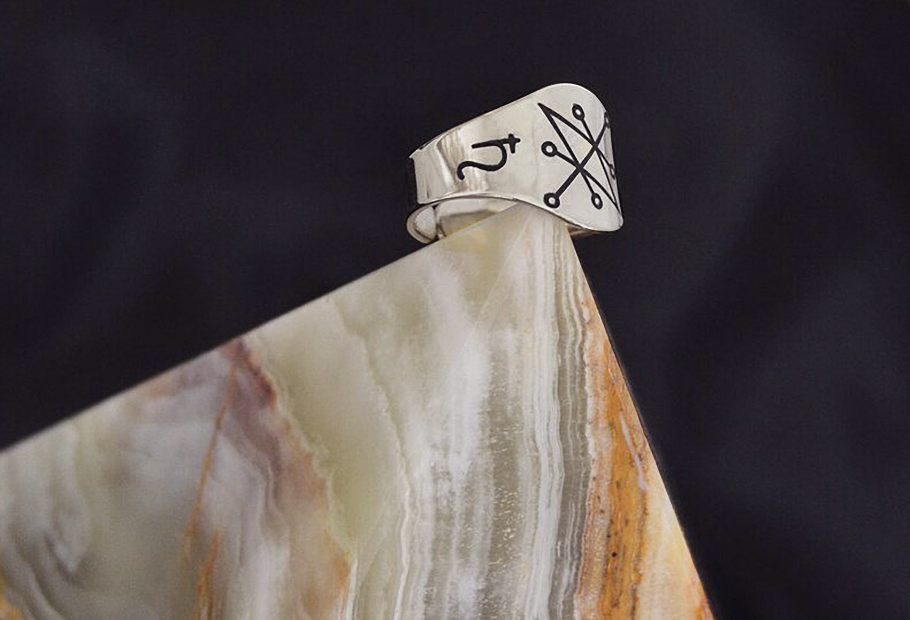 AZAZEL Ring in Very High Quality Stainless Steel With Shiny Satin ...