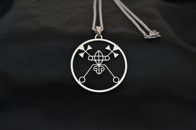 ANELLO DA UOMO in acciaio inox sigillo di Lucifero diavolo sigillo di Satana anello fascia