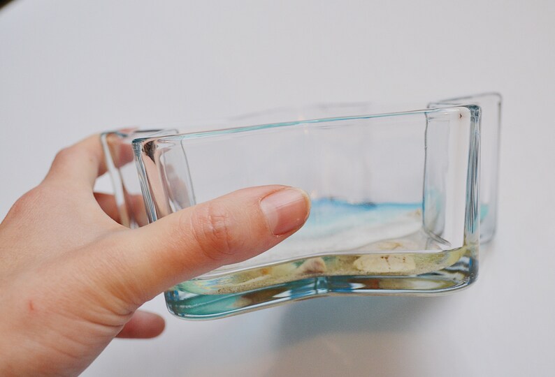 beach gift glass bowl trinket bowl Beach trinket dish starfish bowl jewellery dish resin ocean Resin beach art starfish ring dish