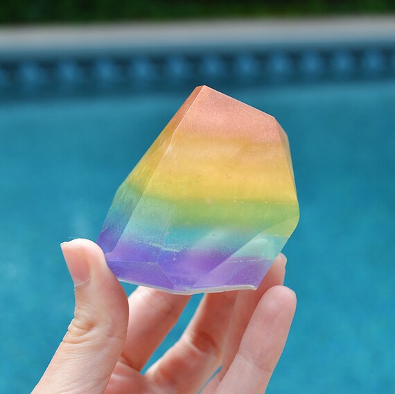 Cristal de résine arcenciel cristal arcenciel art de la Etsy Canada