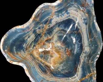 BRILLIANT BLUE ONYX decorative bowl