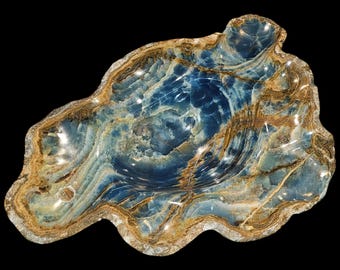 BRILLIANT BLUE ONYX decorative bowl