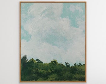 BLUE SKIES- Abstrakte Landschaft Giclee Kunstdruck auf Papier