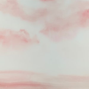 Large Handpainted Abstract Sunrise sky Watercolor Painting, Original Watercolor handmade Art, Dusty rose sky painting (NOT a Print)