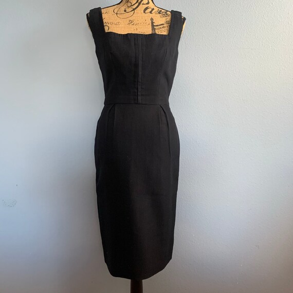 Harvey Berin by Karen Stark Black Midi Wiggle Dres