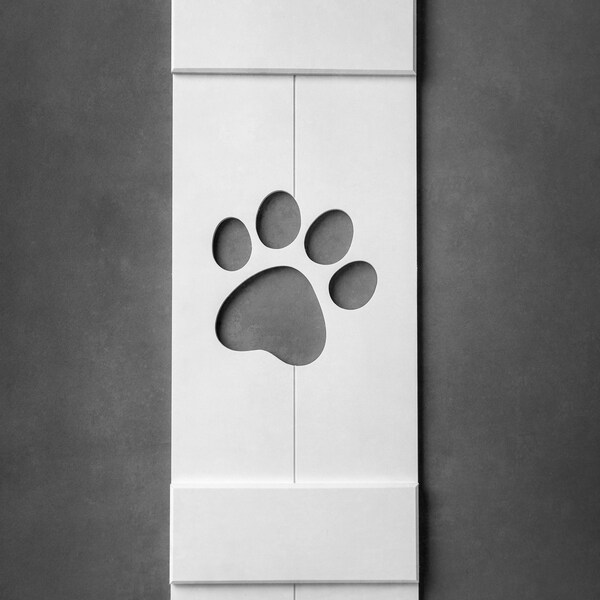 Large Paw print Shutter, Exterior Decor for Animal Shelter or Vet Office, Sold Individually