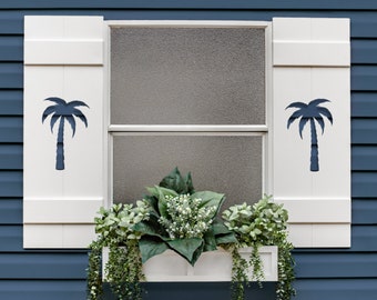 PVC Outdoor Exterior Shutter board and batten Palm Tree, Sold Individually