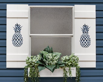 Beach House Shutter, Pineapple Exterior Shutter for outside windows, SOLD INDIVIDUALLY