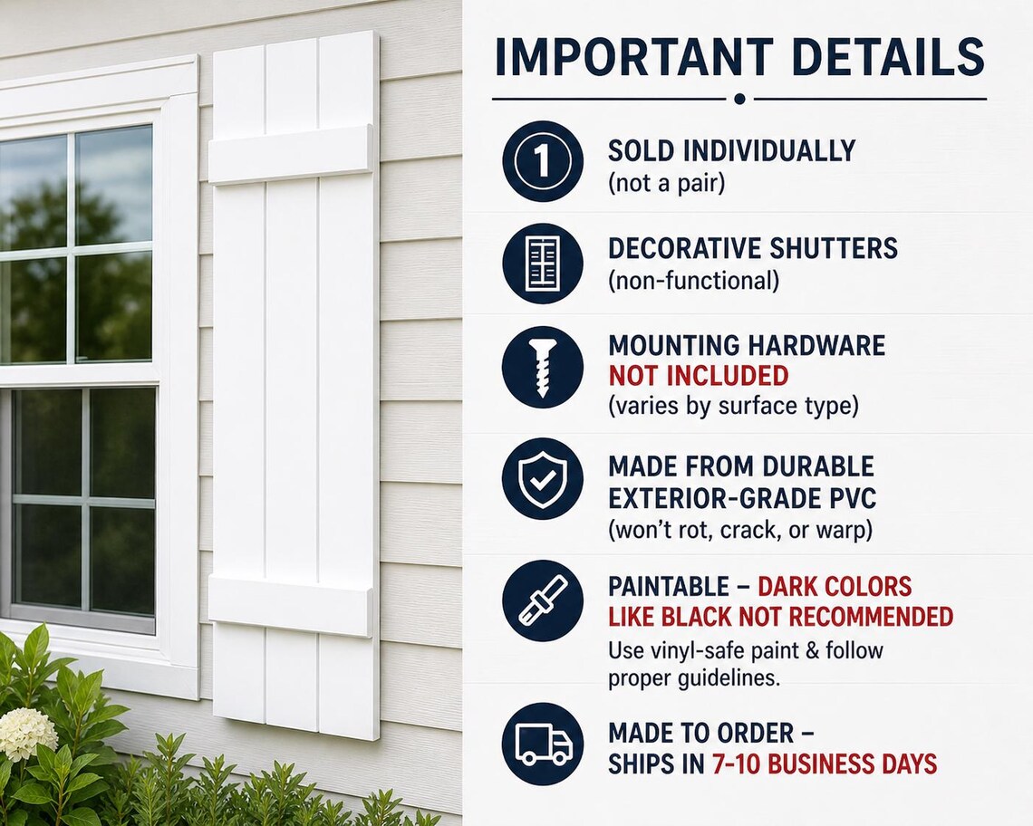 Flying Birds PVC Shutter for Outdoor Exterior Window Decor (sold ...