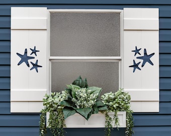 Starfish Exterior Shutters: Coastal Beach House Decor (Sold Individually)