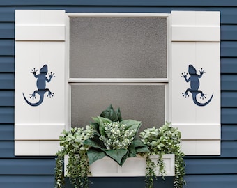 Lizard Themed PVC Shutter, Gecko Vacation House, Sold Individually