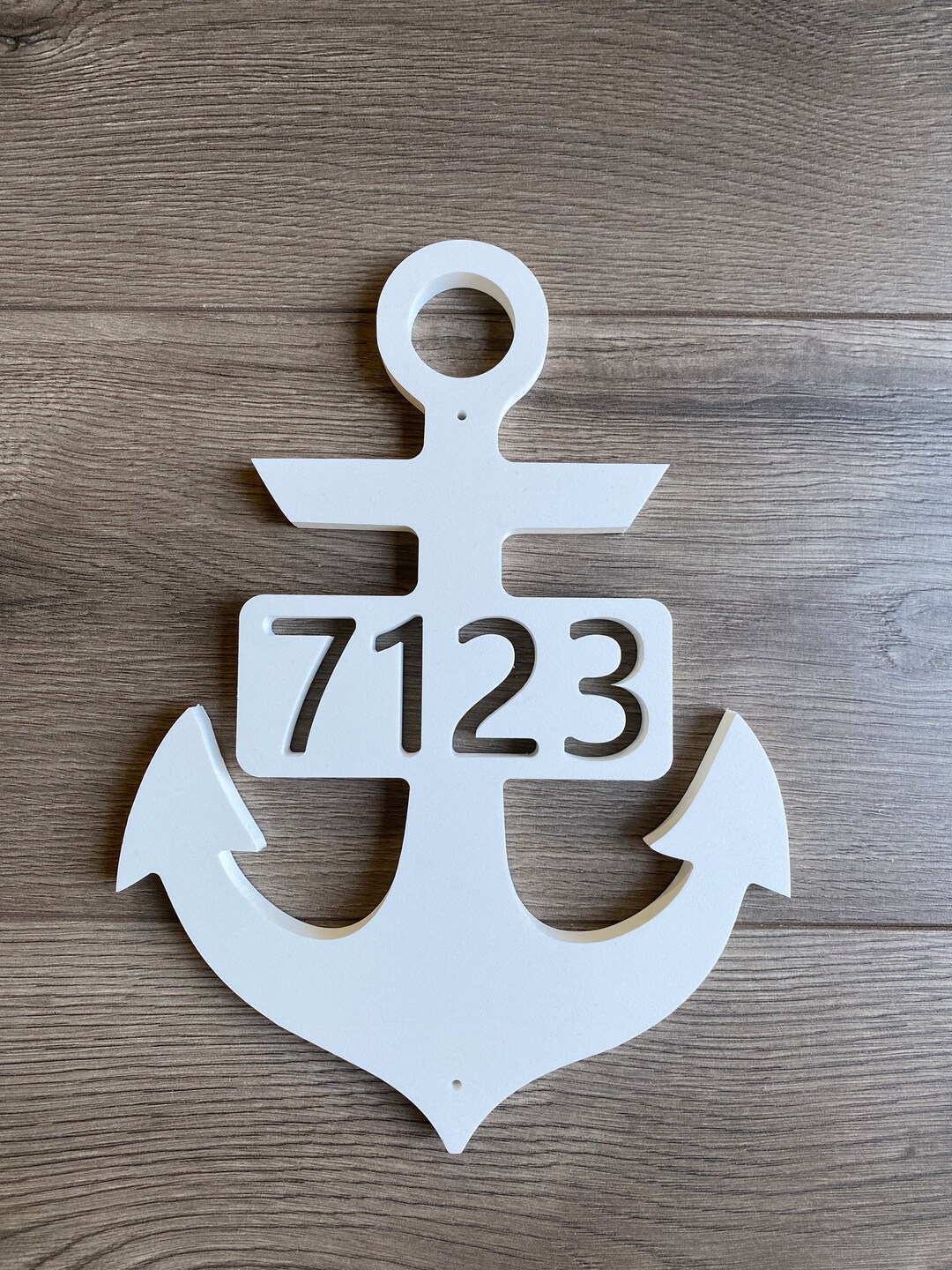 Nautical Address Sign Anchor Decor Coastal House Numbers Etsy
