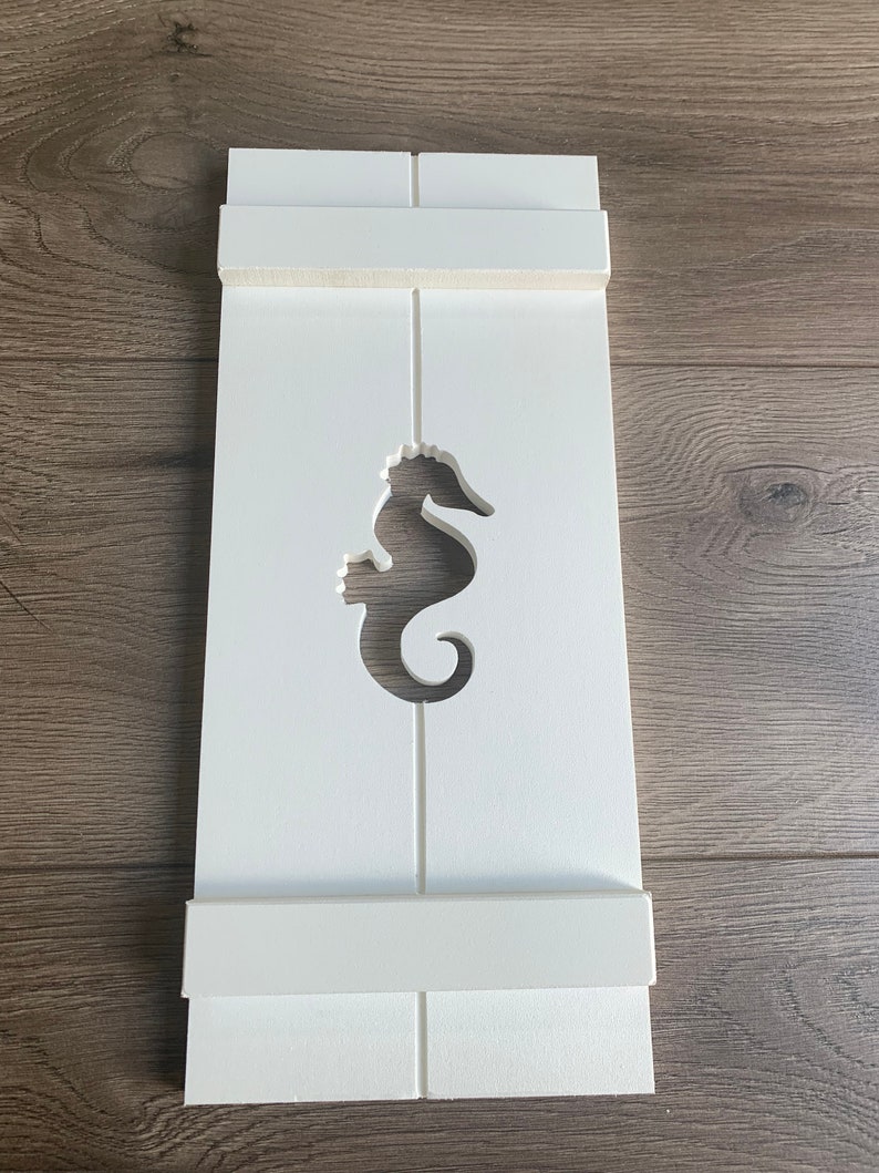 Exterior Shutter Seahorse Shutter for Your Beach House Etsy