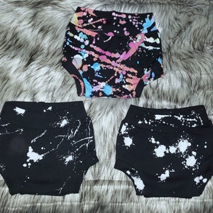 Bummies, Paint Splatter, Marble, Rainbow, Black Bummies, Alt, Goth, Babies, infants, toddlers, boys, girls, gender neutral, BUY 3 GET 1 FREE