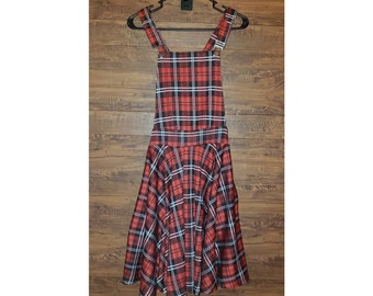 overall circle skirt