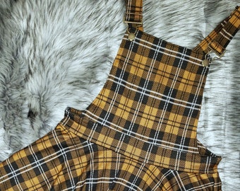 overall skirt dress black