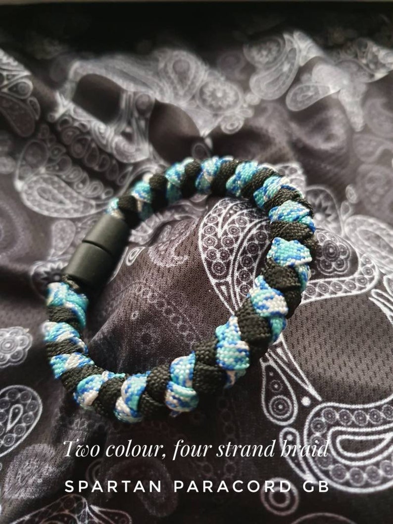Four strand round braid Paracord bracelet 550 paracord Etsy