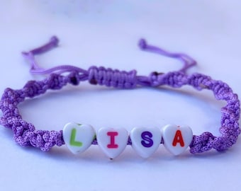 Personalized Name Or Initials Macrame Bracelet | Beaded Bracelets | Boyfriend Girlfriend Friendship | Best Christmas Gift Idea bracelet