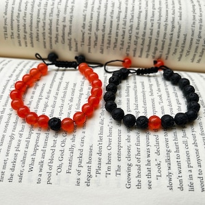 Bracelets assortis pour couples Bracelets relationnels Bijoux pour couples Compagnons interurbains Ensemble de 2 Bracelets de perles Bracelet d&#39;amitié cadeau