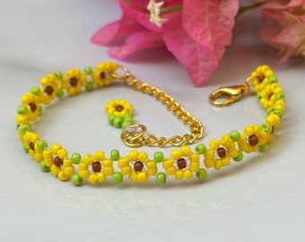 Bracciale Con Ciondolo Margherita In Acciaio Inox Per Donne E Ragazze – Gioiello Promessa, Regalo Per Compleanno E Matrimonio – Dorato - 2