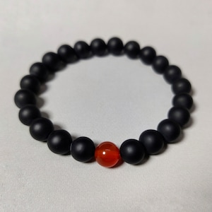 Distance Bracelets Matching Set Black & Red Onyx Matching Pair Long Distance Friendships /relationships /couples Bracelets For Gift Black Bracelet Only