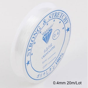 Transparent elastic thread for bracelet making 0.4mm