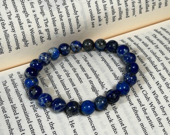 Blue Lapis Lazuli bracelet 8mm | AAA natural Lapis Lazuli | gemstone beaded bracelet | love, empowerment, healing, peace | women's bracelet
