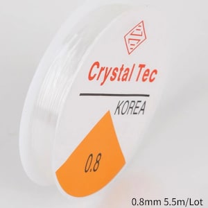 Transparent elastic thread for bracelet making 0.8mm