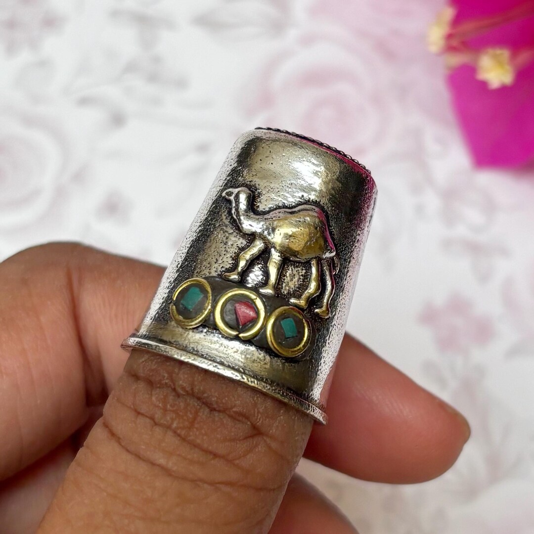 Silver Camel Thumb Ring: Turquoise Tribal Jewelry - Etsy