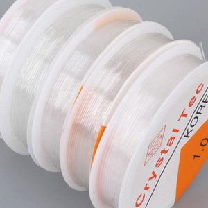 Transparent elastic thread for bracelet making image 1