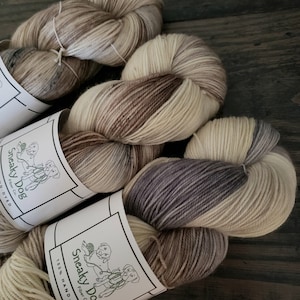 Fearless in Pursuit Hand-Dyed Yarn: Neutral Tones, Superwash Merino