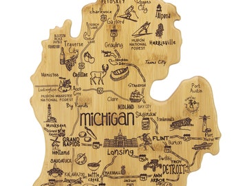 Free Shipping-State Shape Cutting Board- Michigan to New Mexico  (All 50 States available)