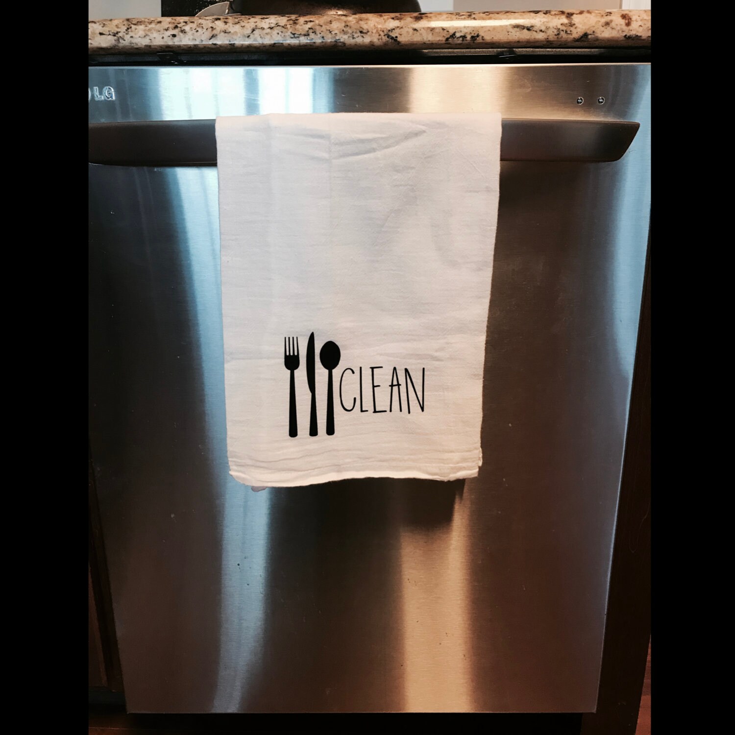 Clean Dirty Dishwasher Towel, Clean/dirty Towel, Clean or Dirty Dish