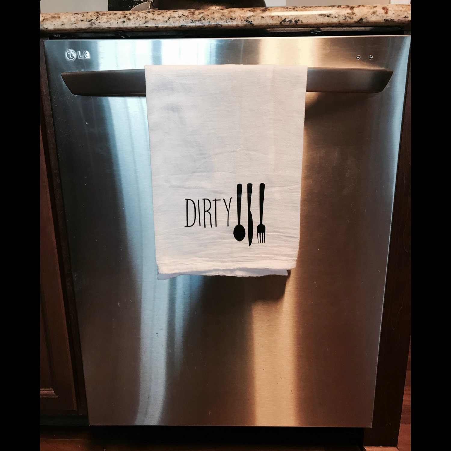 Clean Dirty Dishwasher Towel, Clean/dirty Towel, Clean or Dirty Dish