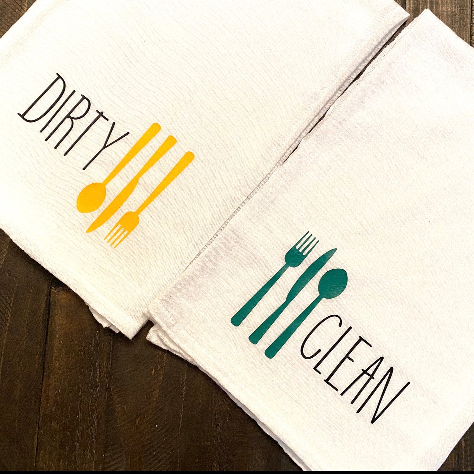 Clean Dirty Dishwasher Towel, Clean/dirty Towel, Clean or Dirty Dish