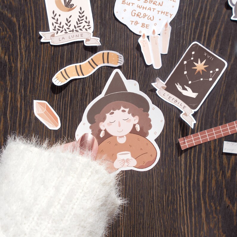 bullet journal magical witch aesthetic planner stickers etsy