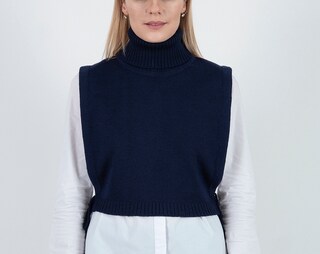 Floerns Gilet Maglione Donna Con Stampa Fragola – Senza Maniche, Girocollo, Taglie S-M-L, Colore Blu Navy