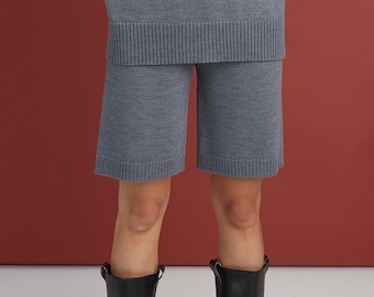 Knitted Warm Women Shorts Wool Alpaca Short Pants Boxers Mini Yoga
