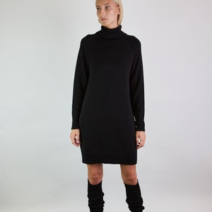 Black knitted leg warmers, Merino wool leg warmers, Knit boot socks, Knit wool leg warmers, Knit boot cuffs image 3