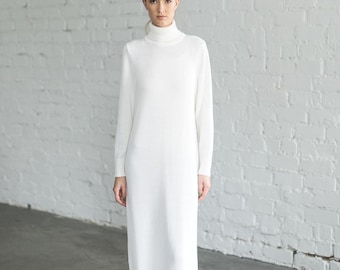 white dress sweater