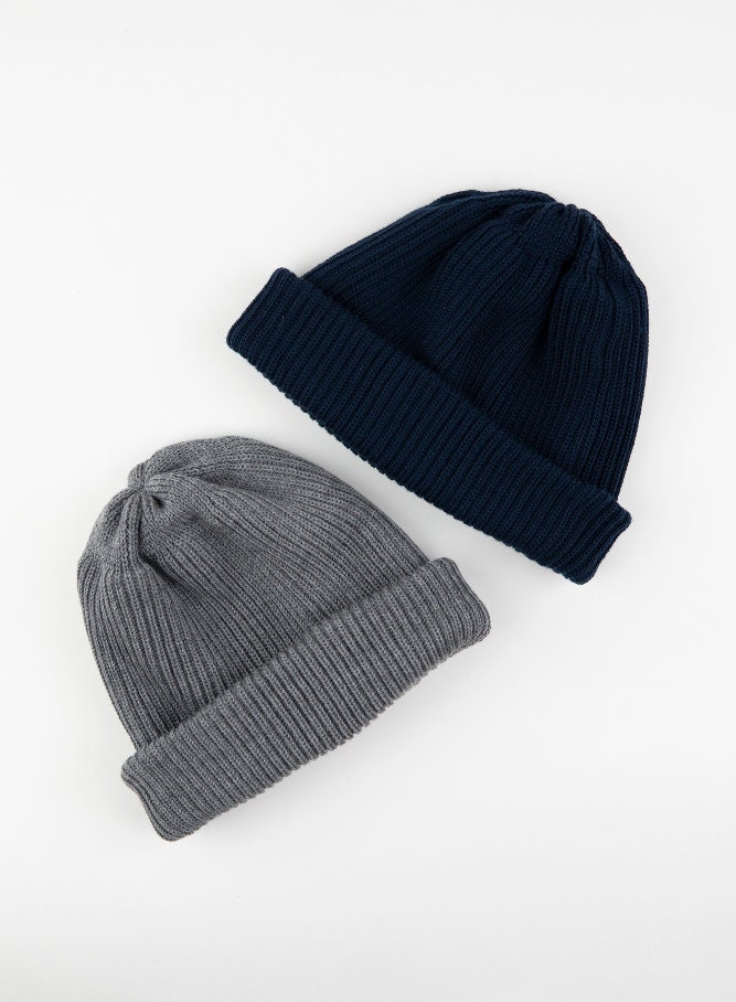 Merino Wool Beanie Double Layer Knitted Winter Hat Unisex Warm Minimal Unisex Merino Wool Knitted Beanie Hats For Men Women 100  main image 4